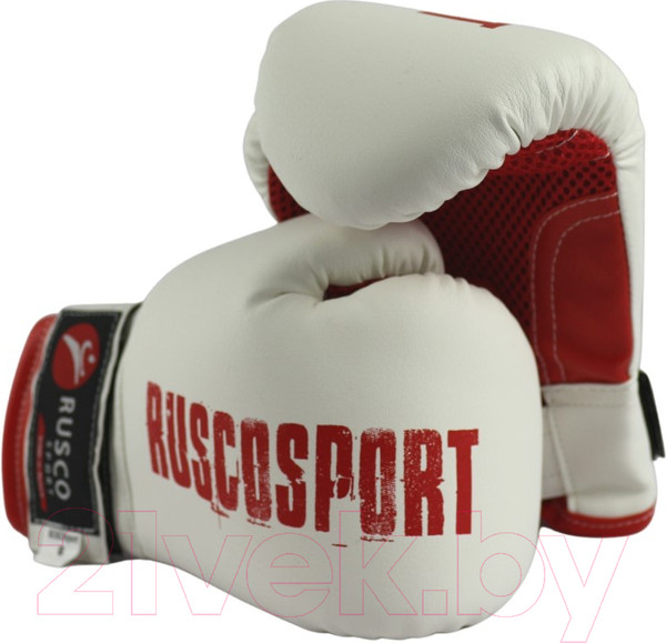 Изображение товара Боксерские перчатки RuscoSport 4oz (белый/красный)