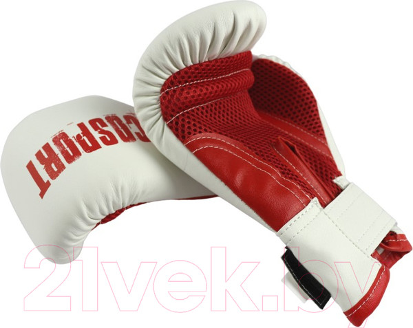 Изображение товара Боксерские перчатки RuscoSport 4oz (белый/красный)