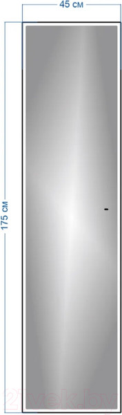 Изображение товара Зеркало Teymi Helmi 45x175 Black Edition / T20317IR (сенсор на взмах)