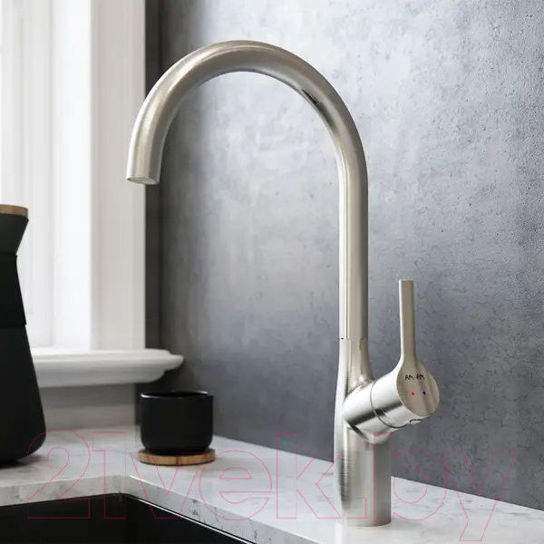 Изображение товара Мойка кухонная со смесителем Saniteco 5045 Nano + смеситель Spike (с сифоном, дозатором и коландером)