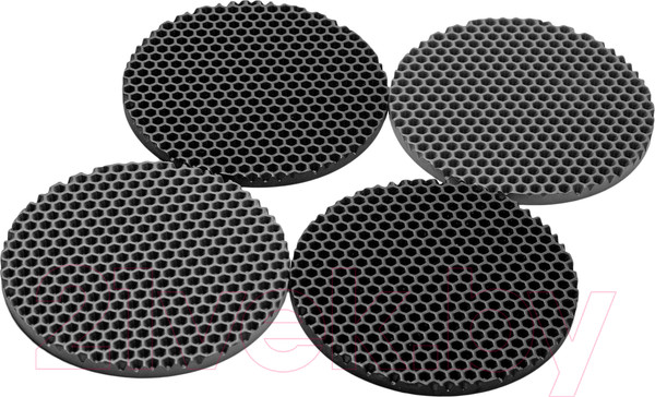 Изображение товара Набор ковриков для кашпо Alicosta Классик Эва / 180x180_4/1/2_UNI (соты, черный/серый)