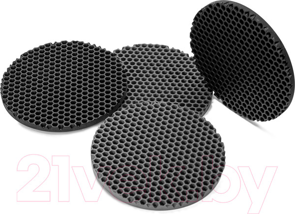 Изображение товара Набор ковриков для кашпо Alicosta Классик Эва / 180x180_4/1/2_UNI (соты, черный/серый)