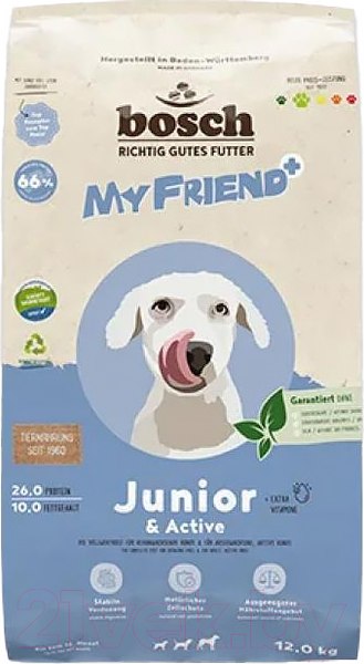 Изображение товара Сухой корм для собак Bosch Petfood My Friend+ Junior & Active (12кг)
