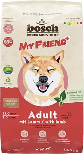 Изображение товара Сухой корм для собак Bosch Petfood My Friend+ Adult With Lamb (12кг)