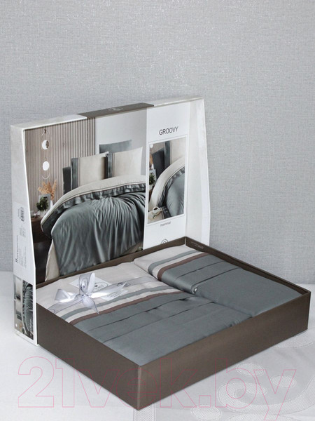 Изображение товара Комплект постельного белья DO&CO Groovy / 11881 (светло-зеленый)