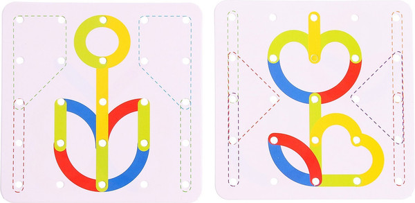 Изображение товара Бизиборд Zabiaka IQ Геоборд с деталями. Буквы и цифры / 5076303