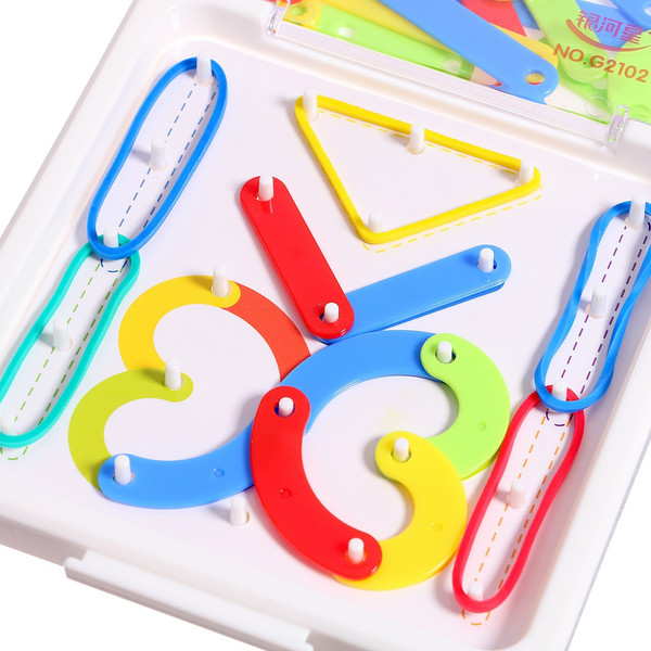 Изображение товара Бизиборд Zabiaka IQ Геоборд с деталями. Буквы и цифры / 5076303