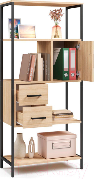 Изображение товара Стеллаж Mio Tesoro Cool Joy Loft (дуб сонома/черный)