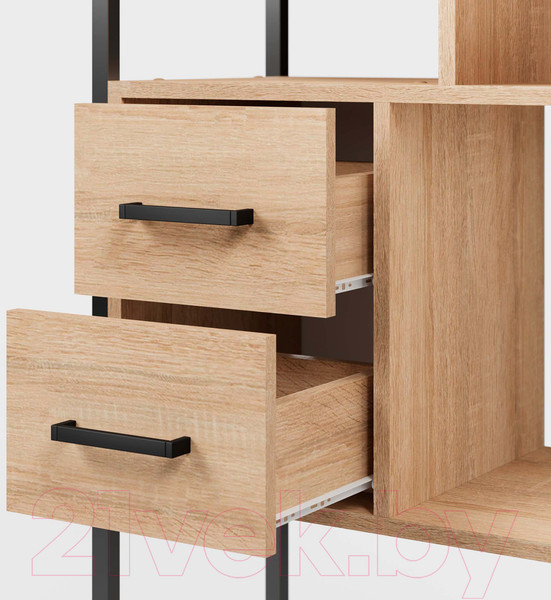 Изображение товара Стеллаж Mio Tesoro Cool Joy Loft (дуб сонома/черный)