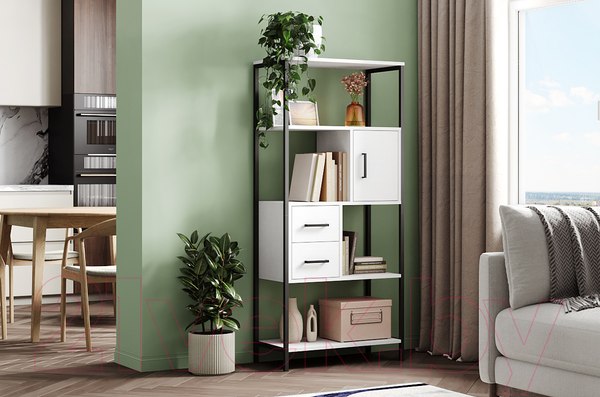 Изображение товара Стеллаж Mio Tesoro Cool Joy Loft (белый/черный)