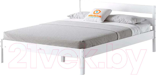 Изображение товара Полуторная кровать Домаклево Мечта 120x200 (береза/белый)