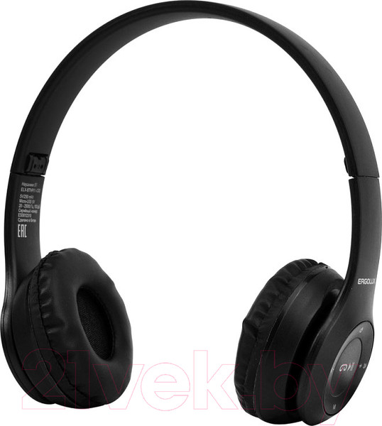 Изображение товара Беспроводные наушники Ergolux ELX-BTHP01-C02 (черный)