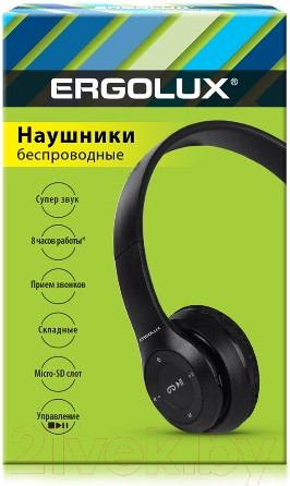 Изображение товара Беспроводные наушники Ergolux ELX-BTHP01-C02 (черный)