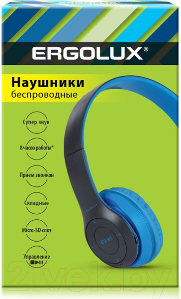 Изображение товара Беспроводные наушники Ergolux ELX-BTHP01-C06 (синий)