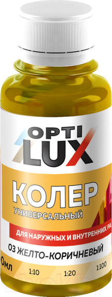 Изображение товара Колеровочная паста Оптилюкс №03 (100мл, желто-коричневый)