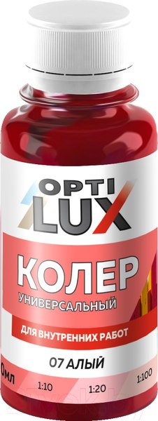Изображение товара Колеровочная паста Оптилюкс №07 (100мл, алый)