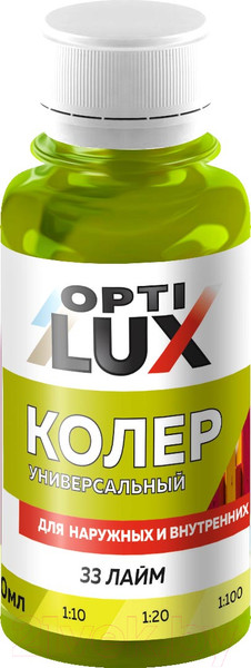 Изображение товара Колеровочная паста Оптилюкс №33 (100мл, лайм)