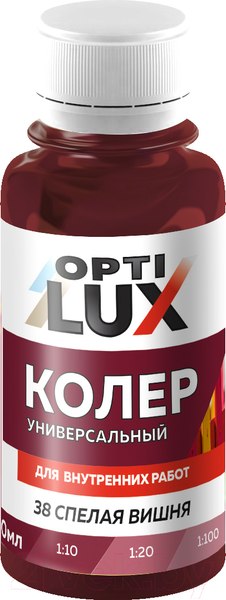 Изображение товара Колеровочная паста Оптилюкс №38 (100мл, спелая вишня)