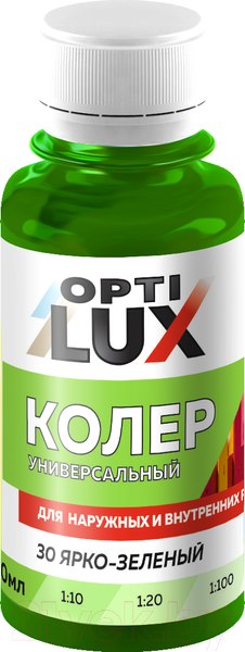 Изображение товара Колеровочная паста Оптилюкс №30 (100мл, ярко-зеленый)