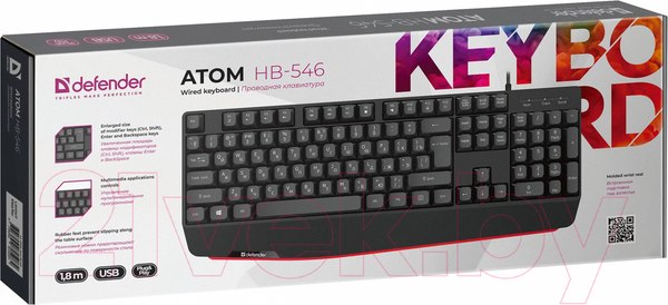 Изображение товара Клавиатура Defender Atom HB-546 / 45546 (черный)