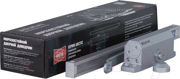Изображение товара Доводчик с каналом скольжения БУЛАТ Arctic ДД 502/4 AH-S (серебристый)
