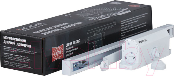 Изображение товара Доводчик с каналом скольжения БУЛАТ Arctic ДД 502/4 AH-W (белый)