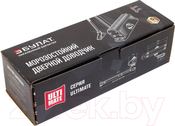 Изображение товара Доводчик с рычагом БУЛАТ Ultimate ДД-120 A-C (коричневый)