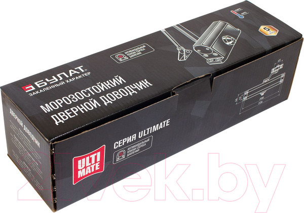 Изображение товара Доводчик с рычагом БУЛАТ Ultimate ДД-180 A-S (серебристый)
