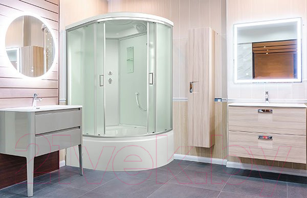 Изображение товара Душевая кабина IVA 120x80x215 / SC120CML (белый/матовое стекло)