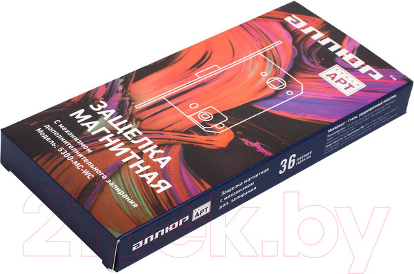 Изображение товара Защелка врезная с фиксацией Аллюр Арт 5300-MC-WC BL (матовый черный)