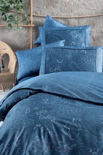 Изображение товара Комплект постельного белья DO&CO Delux Premium Theron / 11892 (голубой)