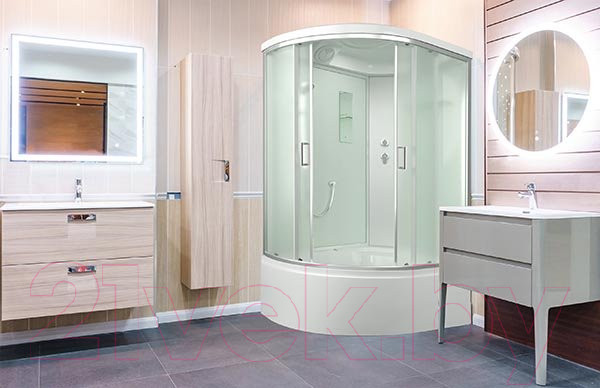 Изображение товара Душевая кабина IVA 120x80x215 / SC120CMR (белый/матовое стекло)