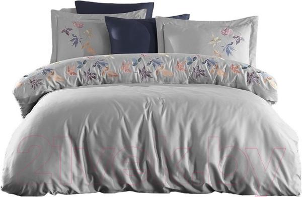 Изображение товара Комплект постельного белья Dantela Vita Hazan с вышивкой 200x220 / 11911 (серый)