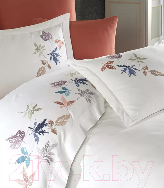 Изображение товара Комплект постельного белья Dantela Vita Hazan с вышивкой 200x220 / 11911 (белый)