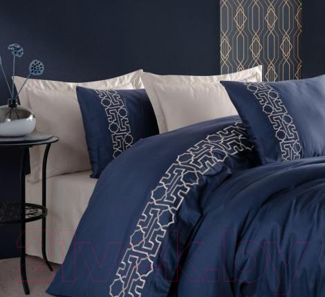 Изображение товара Комплект постельного белья Dantela Vita Luna с вышивкой 200x220 / 11912 (бежевый)