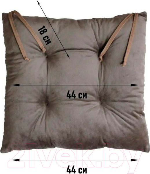 Изображение товара Подушка на стул Lanatex 0342 / 22196 (44x44x10см, кофейный)