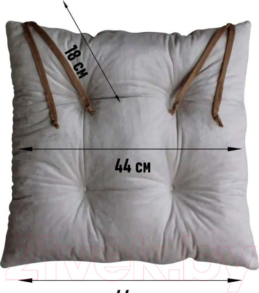 Изображение товара Подушка на стул Lanatex 0342 / 22203 (44x44x10см, серый)