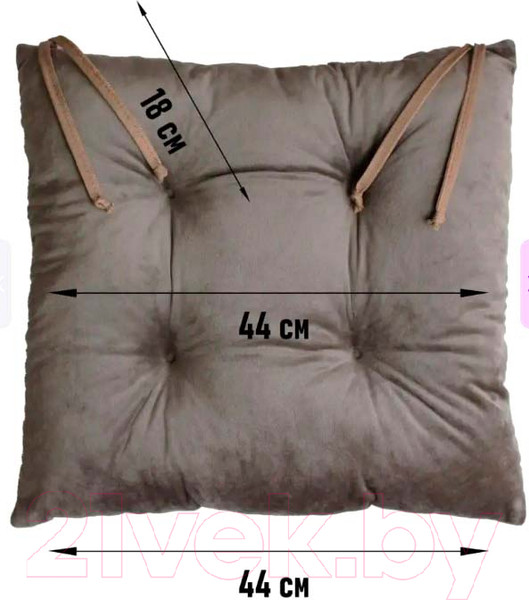 Изображение товара Подушка на стул Lanatex 0342 / 22204 (44x44x10см, светло-коричневый)