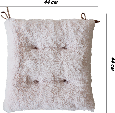 Изображение товара Подушка на стул Lanatex Plush 0350 / 22330 (44x44x10см, кремовый)