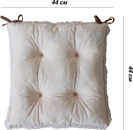 Изображение товара Подушка на стул Lanatex Plush 0350 / 22330 (44x44x10см, кремовый)