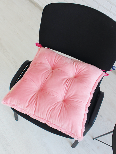 Изображение товара Подушка на стул Lanatex Plush 0350 / 22331 (44x44x10см, светло-розовый)