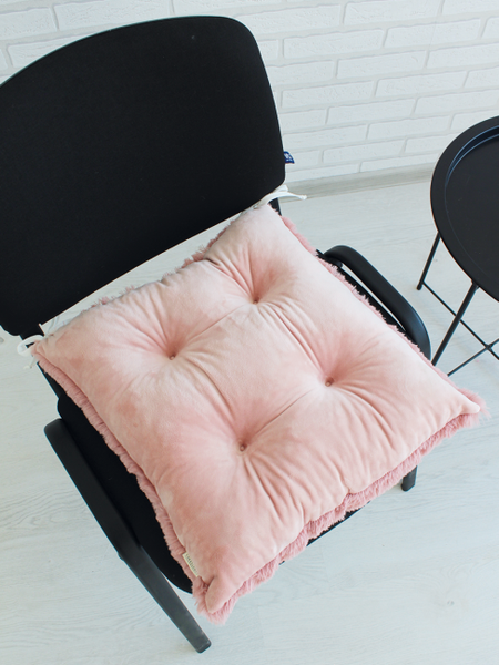 Изображение товара Подушка на стул Lanatex Plush 0350 / 22332 (44x44x10см, пудровый)