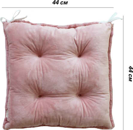 Изображение товара Подушка на стул Lanatex Plush 0350 / 22332 (44x44x10см, пудровый)