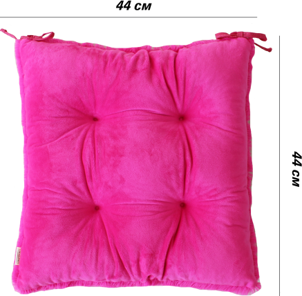 Изображение товара Подушка на стул Lanatex Plush 0350 / 22333 (44x44x10см, фуксия)