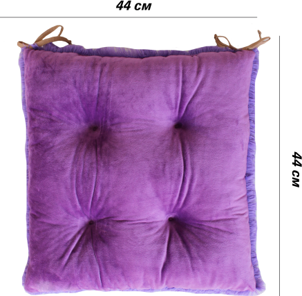 Изображение товара Подушка на стул Lanatex Plush 0350 / 22334 (44x44x10см, фиолетовый)
