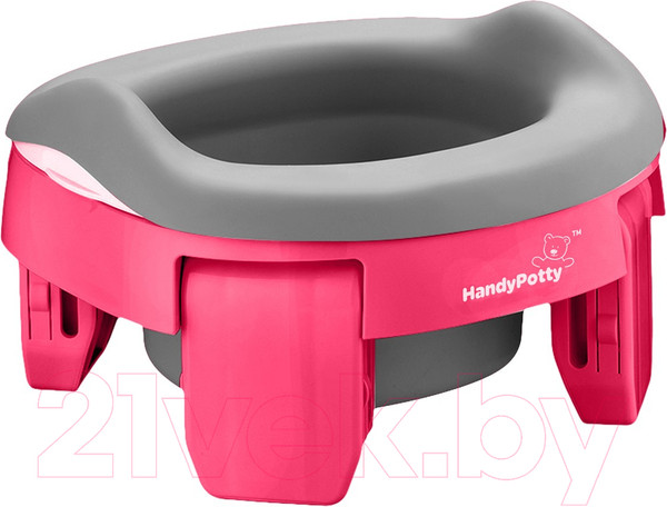Изображение товара Дорожный горшок Roxy-Kids HandyPotty / HP-255FG (фуксия/серый)