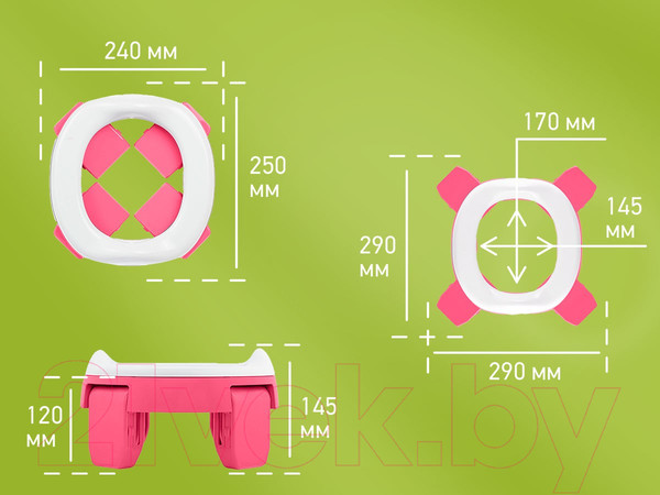Изображение товара Дорожный горшок Roxy-Kids HandyPotty / HP-255FG (фуксия/серый)