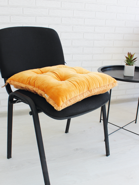 Изображение товара Подушка на стул Lanatex Plush 0350 / 22336 (44x44x10см, оранжевый)