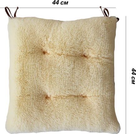 Изображение товара Подушка на стул Lanatex Plush 0350 / 22337 (44x44x10см, сливочный)