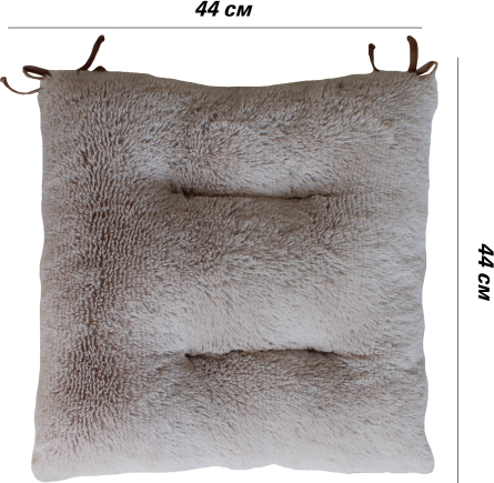 Изображение товара Подушка на стул Lanatex Plush 0350 / 22341 (44x44x10см, светло-бежевый)